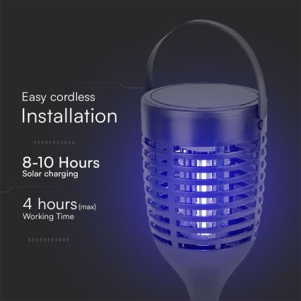 Mata insectos solar LED LED/1,3W/3,7V IP24 20 mate