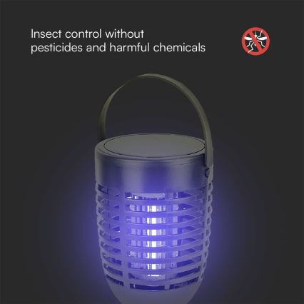 Mata insectos solar LED LED/1,3W/3,7V IP24 20 mate