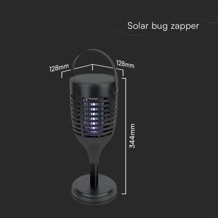 Mata insectos solar LED LED/1,3W/3,7V IP24 20 mate
