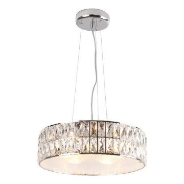 MAXLIGHT P0238 - Lámpara colgante DIAMANTE 6xG9/42W/230V diá. 46 cm cromo brillante