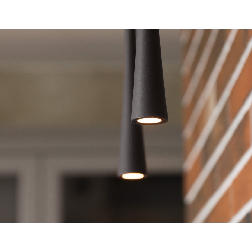 MAXLIGHT P0373 - Lámpara LED colgante CAFÉ LED/7W/230V diá. 3 cm negro