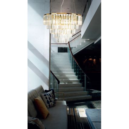 MAXLIGHT P0424 - Lámpara colgante MONACO 15xG9/40W/230V diá. 60 cm dorado