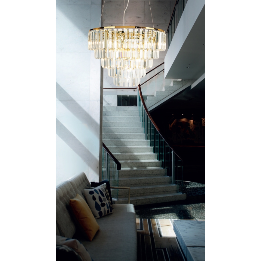 MAXLIGHT P0424 - Lámpara colgante MONACO 15xG9/40W/230V diá. 60 cm dorado