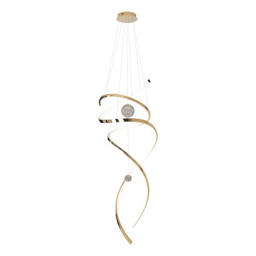 MAXLIGHT P0427D - Lámpara de araña LED regulable RITZ LED/100W/230V diá. 60 cm CRI 90 dorado