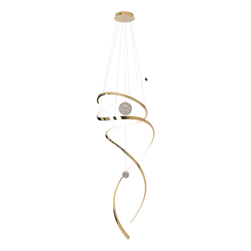 MAXLIGHT P0427D - Lámpara de araña LED regulable RITZ LED/100W/230V diá. 60 cm CRI 90 dorado