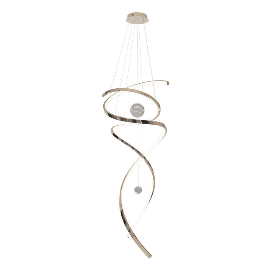 MAXLIGHT P0483D - Lámpara de araña LED regulable RITZ LED/100W/230V diá. 60 cm CRI 90 latón