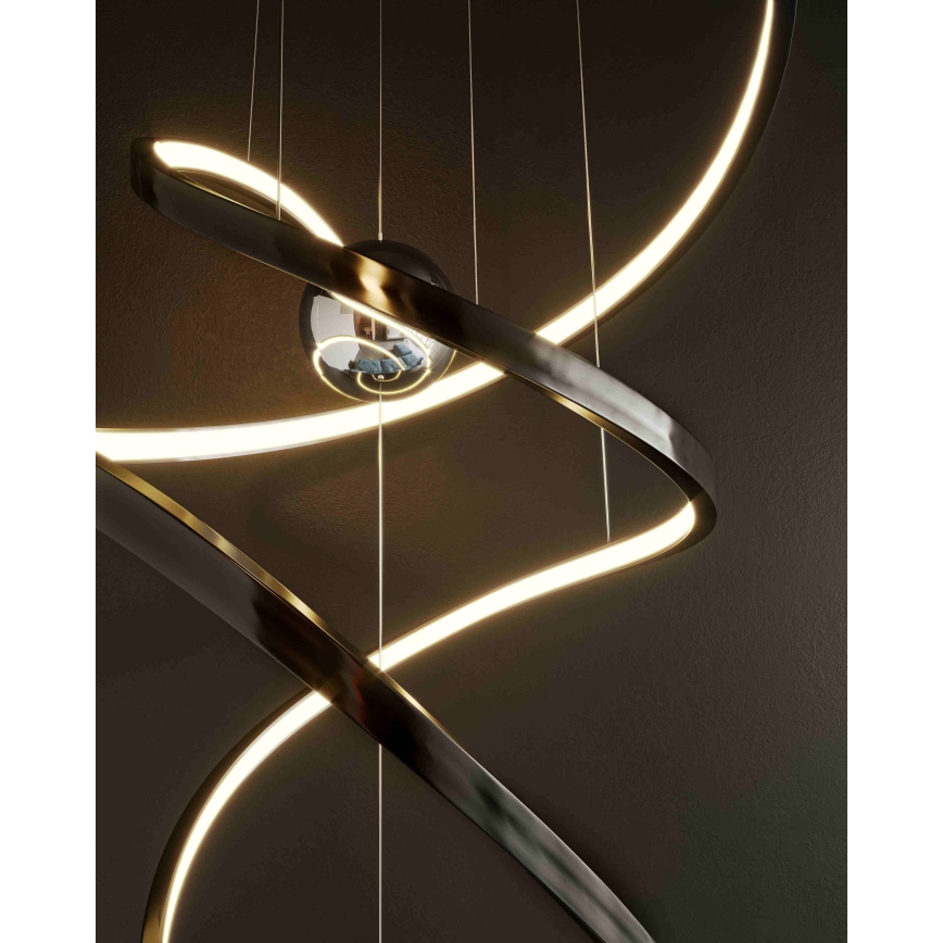 MAXLIGHT P0500D - Lámpara de araña LED regulable RITZ LED/100W/230V diá. 60 cm CRI 90 negro