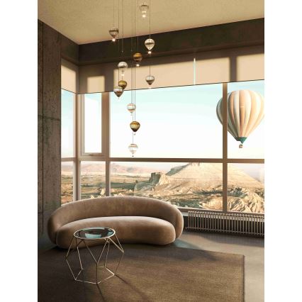 MAXLIGHT P0527 - Lámpara LED colgante PALLONCINI 2xLED/3W/230V diá. 12 cm transparente