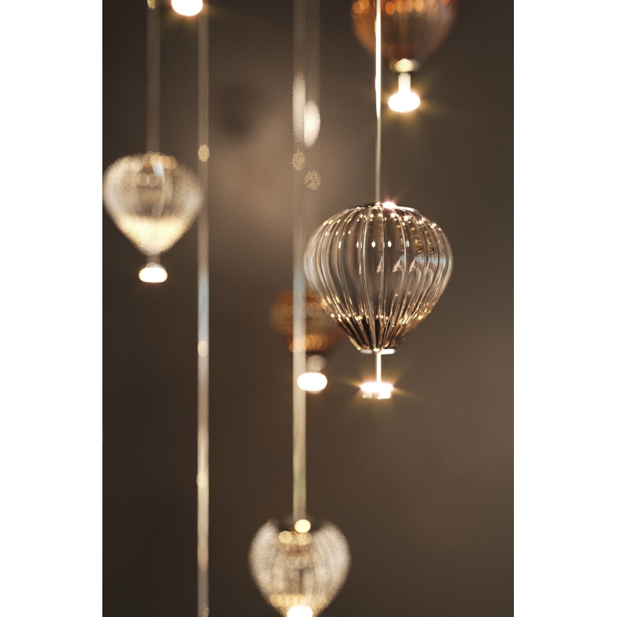 MAXLIGHT P0527 - Lámpara LED colgante PALLONCINI 2xLED/3W/230V diá. 12 cm transparente