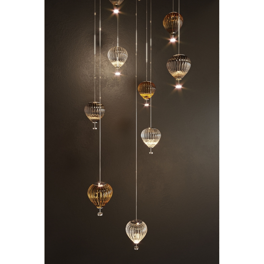 MAXLIGHT P0527 - Lámpara LED colgante PALLONCINI 2xLED/3W/230V diá. 12 cm transparente