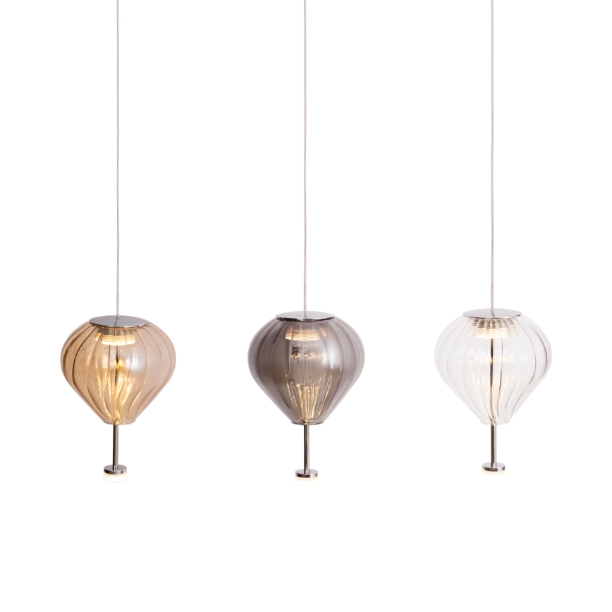 MAXLIGHT P0527 - Lámpara LED colgante PALLONCINI 2xLED/3W/230V diá. 12 cm transparente
