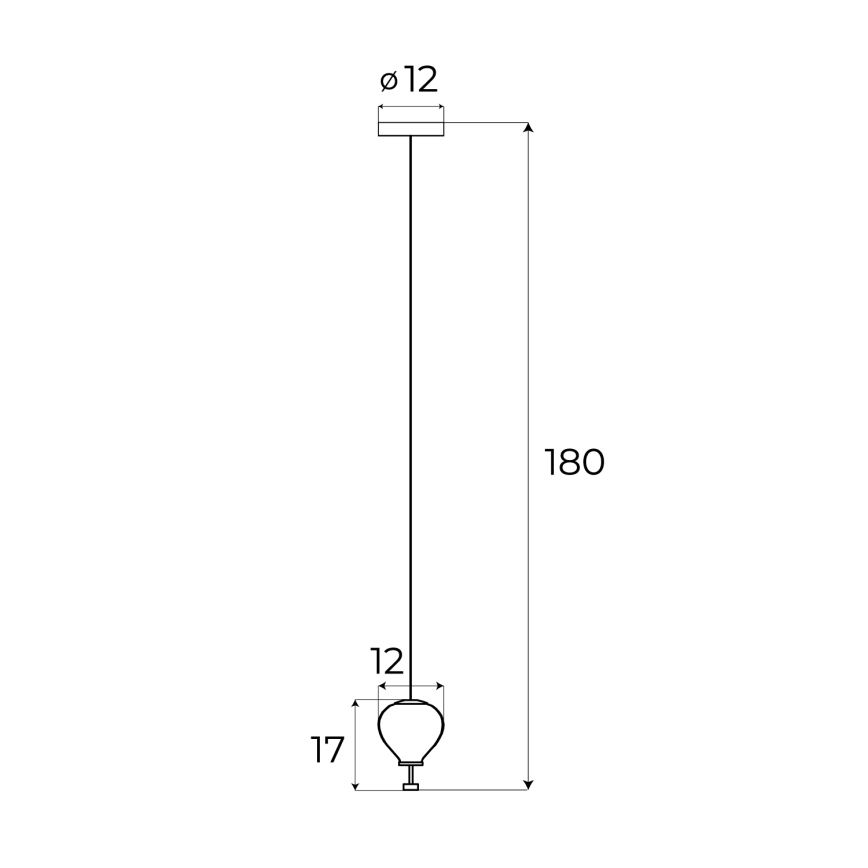 MAXLIGHT P0527 - Lámpara LED colgante PALLONCINI 2xLED/3W/230V diá. 12 cm transparente
