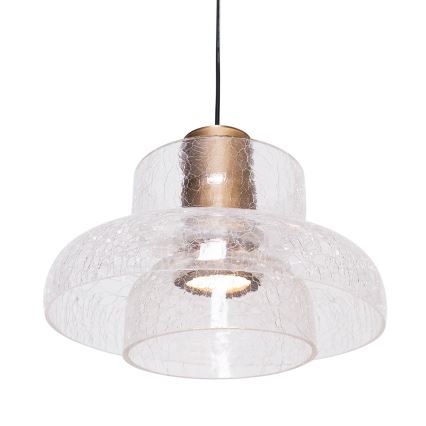 MAXLIGHT P0532 - Lámpara LED colgante SIGNATURE LED/8W/230V diá. 22 cm latón/transparente