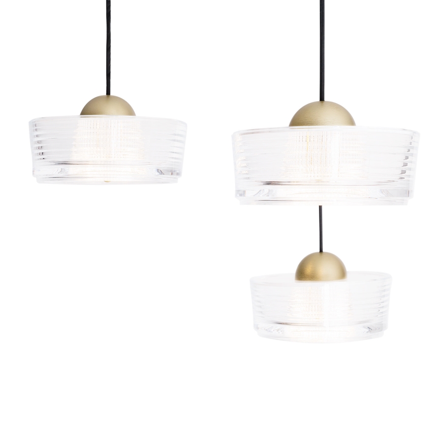 MAXLIGHT P0543 - Lámpara LED colgante LIPARI LED/22W/230V diá. 35 cm transparente