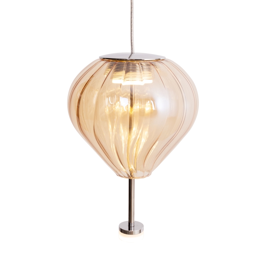 MAXLIGHT P0575 - Lámpara LED colgante PALLONCINI 2xLED/3W/230V diá. 12 cm beige