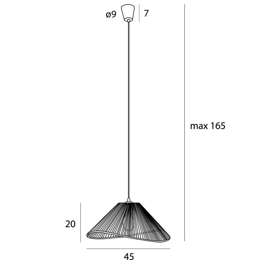 MAXLIGHT P0577 - Lámpara colgante AMALFI 1xE27/15W/230V diá. 45 cm beige