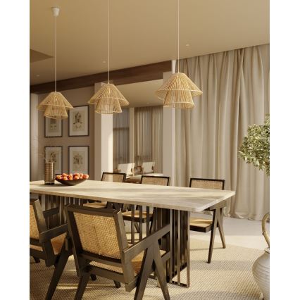MAXLIGHT P0578 - Lámpara colgante AMALFI 1xE27/15W/230V diá. 45 cm beige