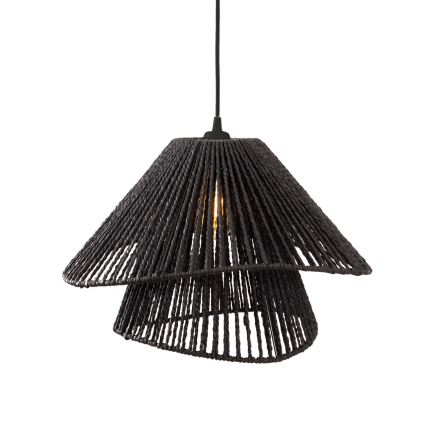 MAXLIGHT P0580 - Lámpara colgante AMALFI 1xE27/15W/230V diá. 45 cm negro
