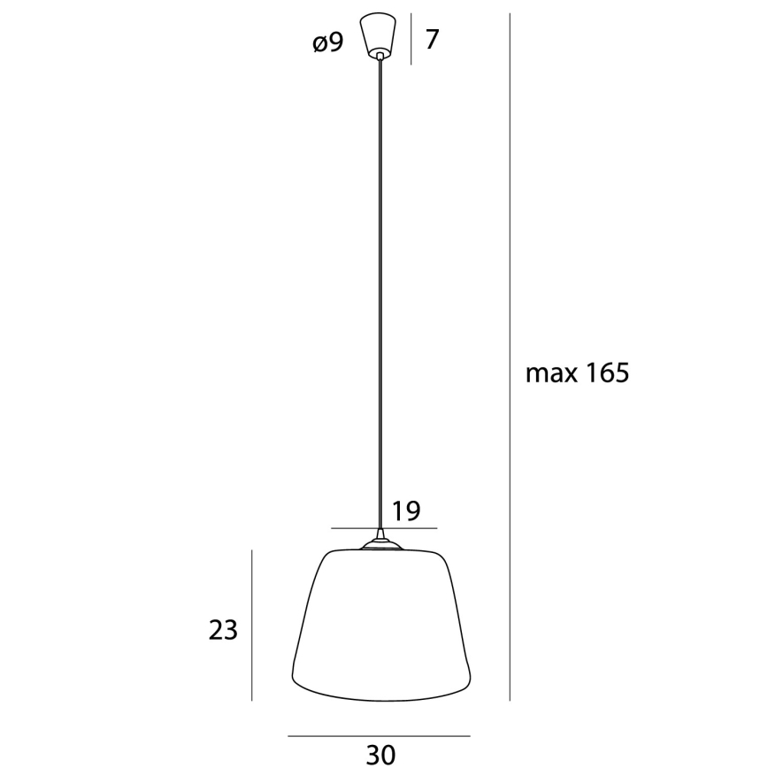 MAXLIGHT P0582 - Lámpara colgante POT 1xE27/15W/230V diá. 30 cm beige