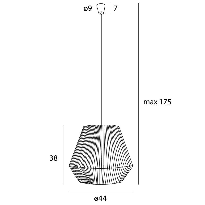 MAXLIGHT P0584 - Lámpara colgante PRASLIN 1xE27/15W/230V diá. 44 cm beige