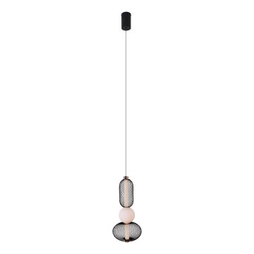 MAXLIGHT P0591 - Lámpara LED colgante BORA LED/10W/230V diá. 22 cm blanco/negro
