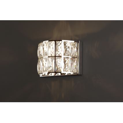 MAXLIGHT W0204 - Aplique DIAMANTE 1xG9/42W/230V cromo brillante
