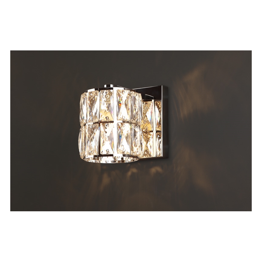 MAXLIGHT W0205 - Aplique DIAMANTE 1xG9/42W/230V cromo brillante