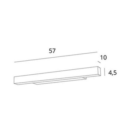 MAXLIGHT W0264 - Iluminación LED regulable para espejos de baño LINEAR LED/18W/230V 57 cm IP44 negro