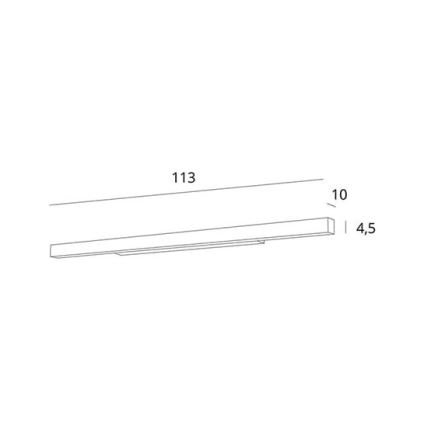 MAXLIGHT W0265 - Iluminación LED regulable para espejos de baño LINEAR LED/36W/230V 113,5 cm IP44 blanco