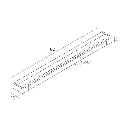 MAXLIGHT W0308 - Aplique LED de baño FLINK LED/18W/230V 60 cm IP44 blanco