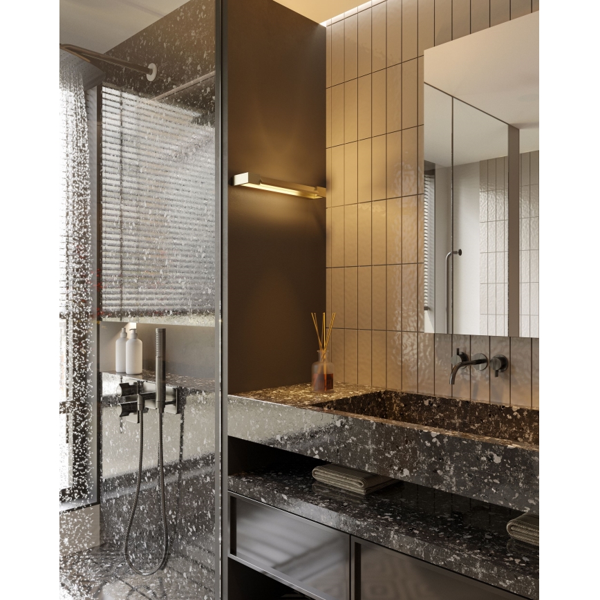 MAXLIGHT W0319 - Aplique LED de baño FLINK LED/18W/230V 60 cm IP44 dorado
