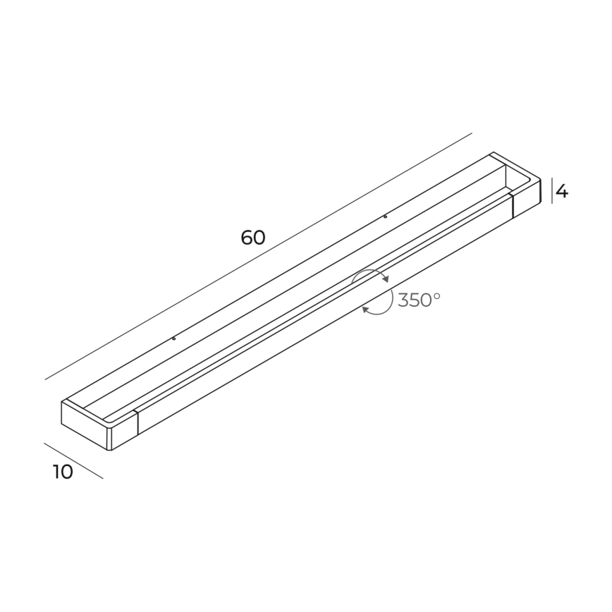 MAXLIGHT W0319 - Aplique LED de baño FLINK LED/18W/230V 60 cm IP44 dorado