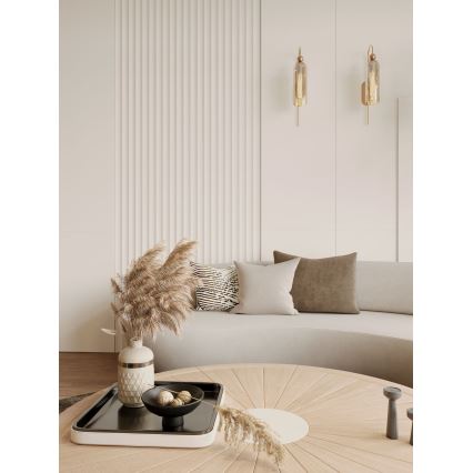 MAXLIGHT W0332 - Aplique CAMPANILA 1xE27/40W/230V latón/beige