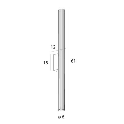 MAXLIGHT W0366 - Aplique LED de baño FAYETTE LED/12W/230V 61 cm IP44 dorado