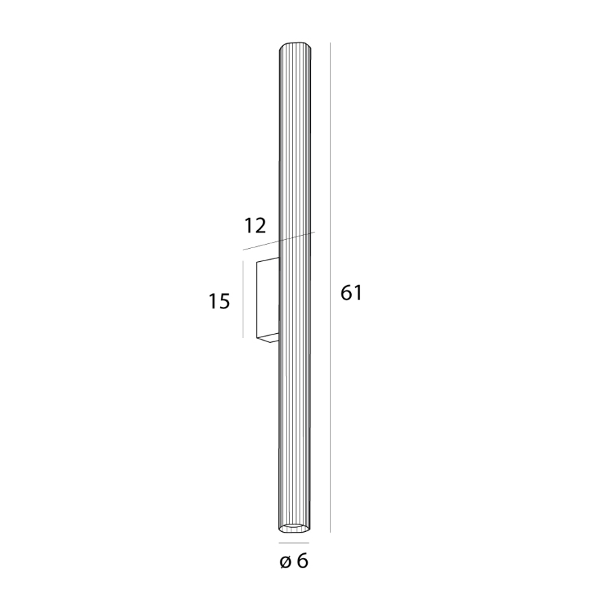 MAXLIGHT W0366 - Aplique LED de baño FAYETTE LED/12W/230V 61 cm IP44 dorado