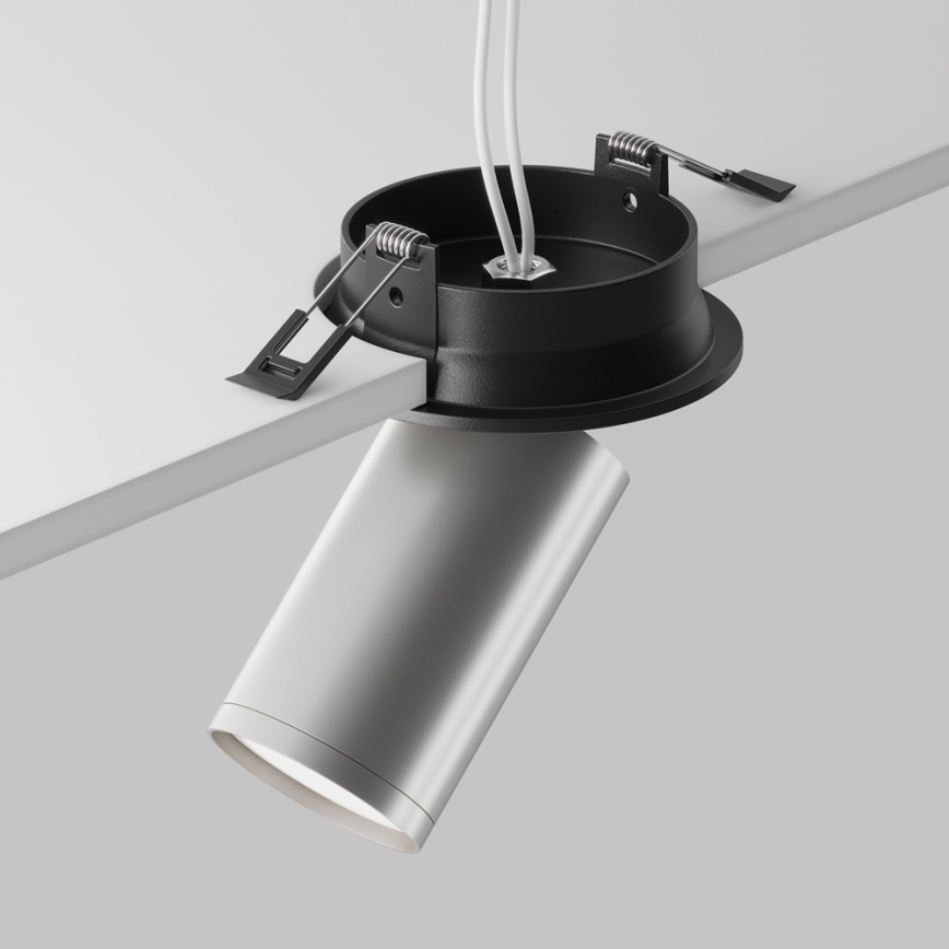 Maytoni C048CL-U-1BS - Foco empotrable FOCUS 1xGU10/10W/230V cromo mate