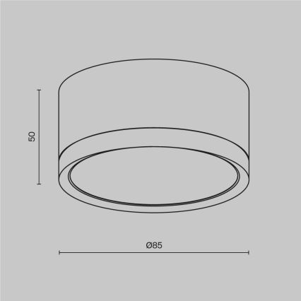 Maytoni C086CL-GX53-SRD-B - Foco HOOP 1xGX53/15W/230V negro