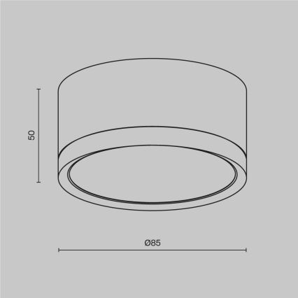 Maytoni C086CL-GX53-SRD-W - Foco HOOP 1xGX53/15W/230V 8,5 cm blanco