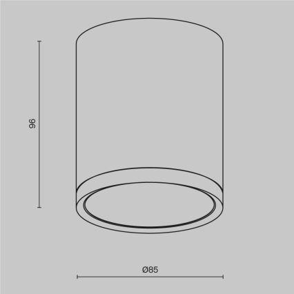 Maytoni C086CM-GX53-MRD-BG - Foco HOOP 1xGX53/15W/230V negro/dorado