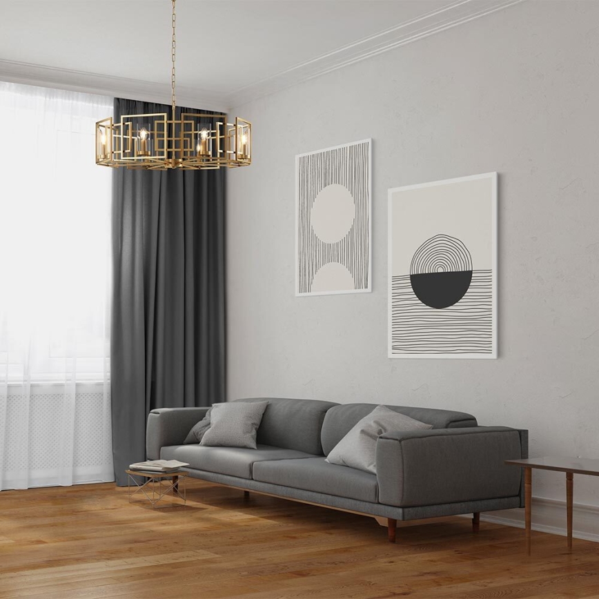 Maytoni H009PL-08G - Lámpara colgante con cadena BOWI 8xE14/40W/230V
