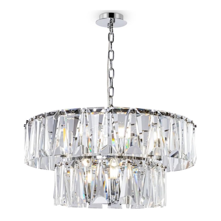Maytoni MOD043PL-12CH - Lámpara colgante con cadena PUNTES 12xE14/40W/230V cromo brillante