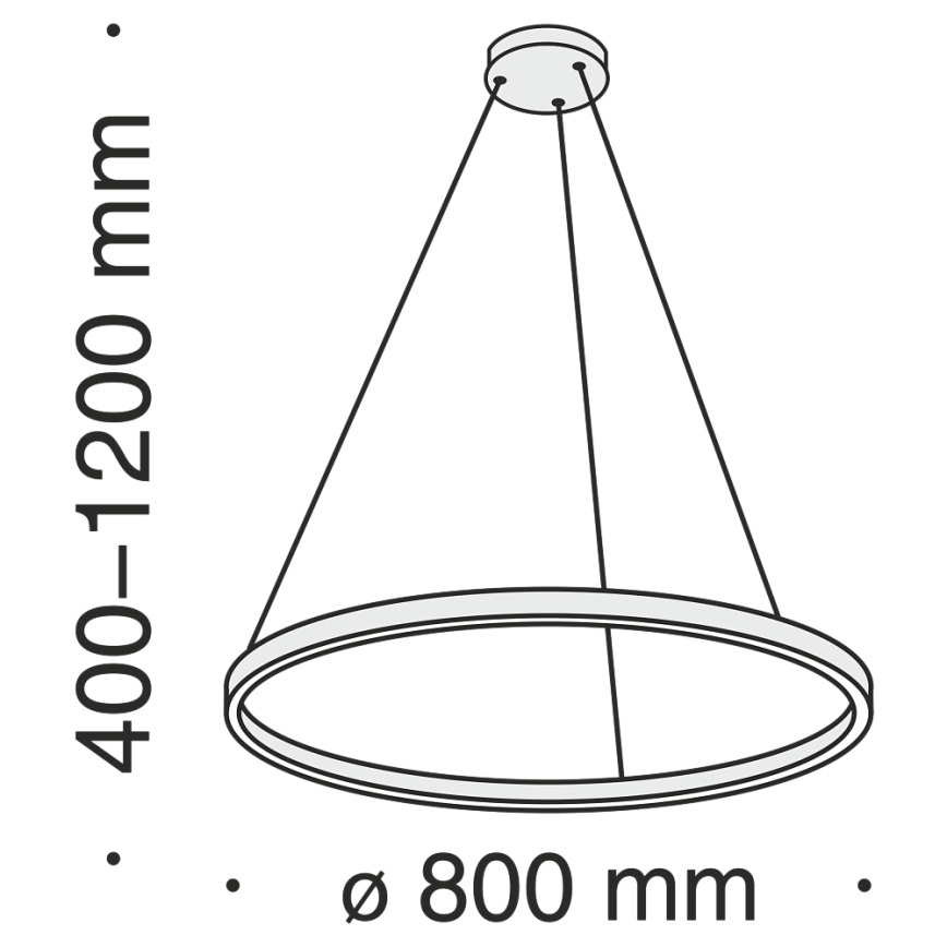 Maytoni MOD058PL-L42BS4K - Lámpara LED colgante RIM LED/51W/230V 4000K diá. 80 cm dorado