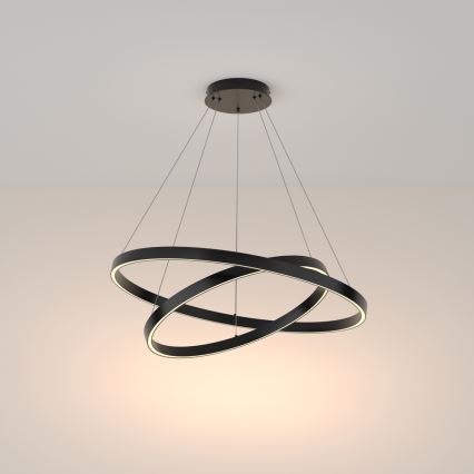 Maytoni MOD058PL-L74B3K - Lámpara LED colgante RIM LED/88W/230V 3000K diá. 80 cm negro