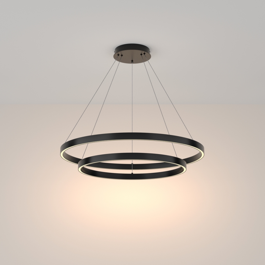 Maytoni MOD058PL-L74B3K - Lámpara LED colgante RIM LED/88W/230V 3000K diá. 80 cm negro