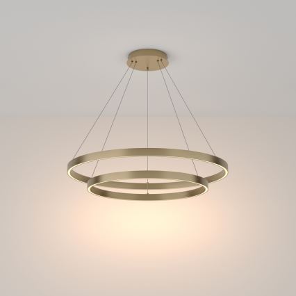 Maytoni MOD058PL-L74BS3K - Lámpara LED colgante RIM LED/88W/230V 3000K diá. 80 cm dorado