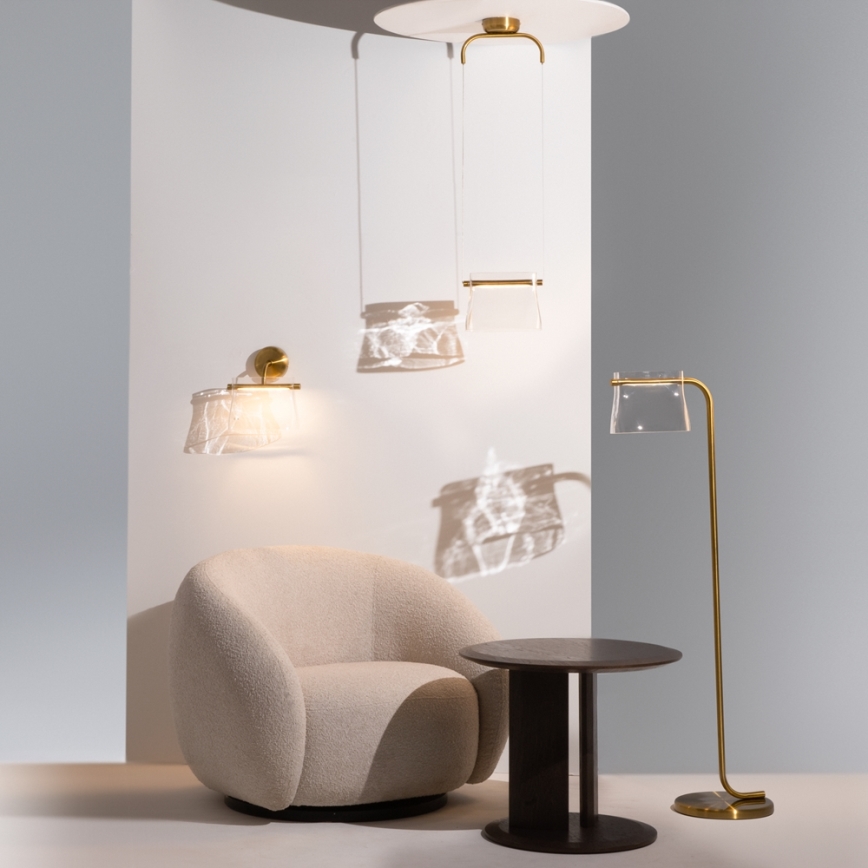 Maytoni MOD170PL-L8BS3K - Lámpara LED colgante CABARET LED/8W/230V dorado
