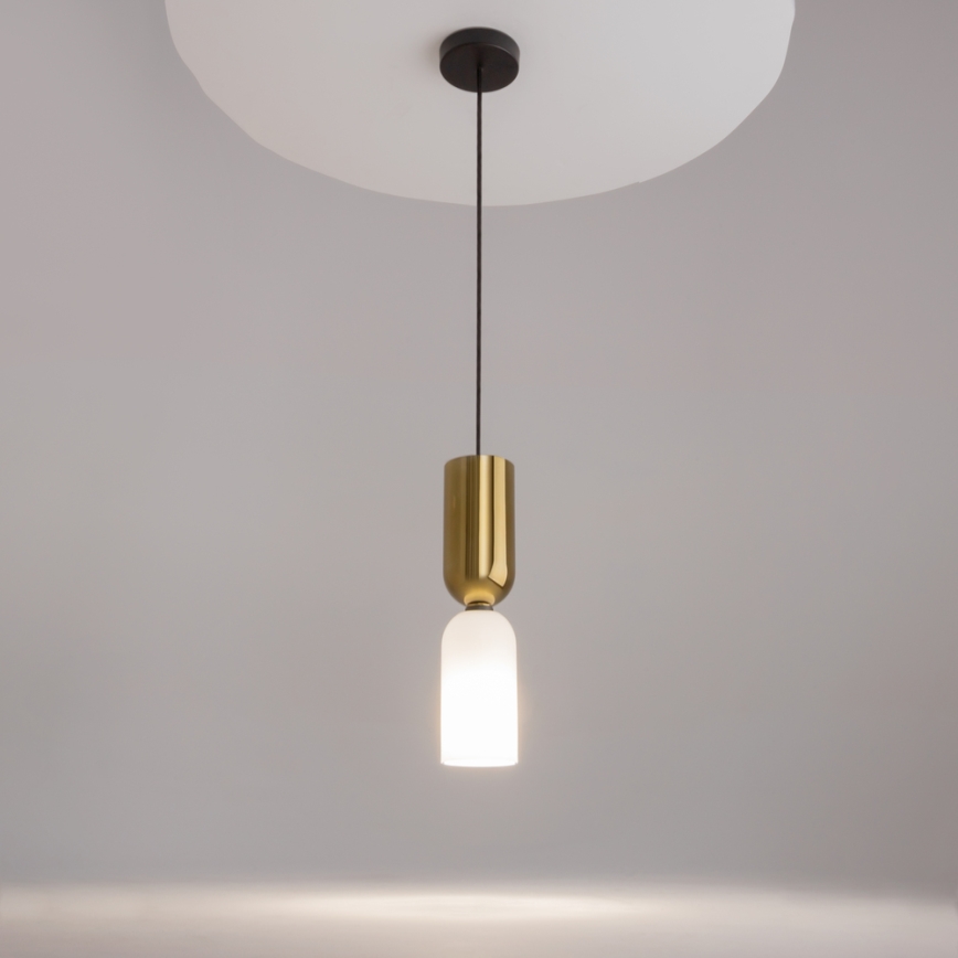 Maytoni MOD177PL-01G - Lámpara colgante MEMORY 1xE14/40W/230V dorado/blanco