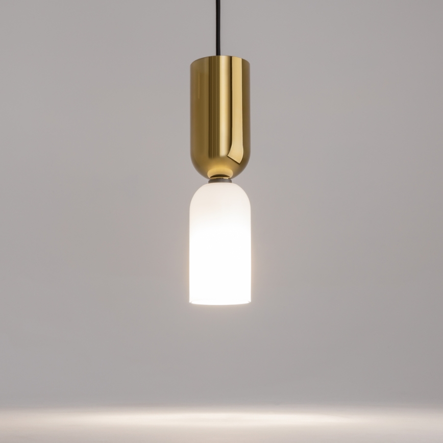 Maytoni MOD177PL-01G - Lámpara colgante MEMORY 1xE14/40W/230V dorado/blanco