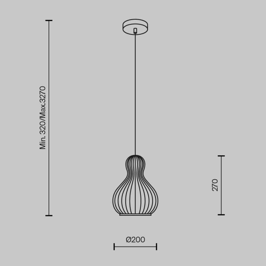 Maytoni MOD192PL-01W - Lámpara colgante ROOTS 1xE27/40W/230V diá. 20 cm beige