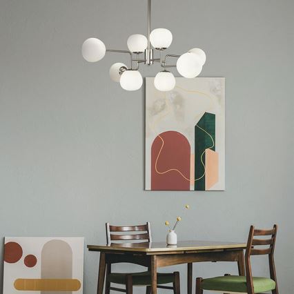 Maytoni MOD221-PL-08-N - Lámpara colgante ERICH 8xE14/40W/230V cromo mate